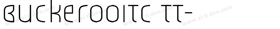 BuckerooITC TT字体转换